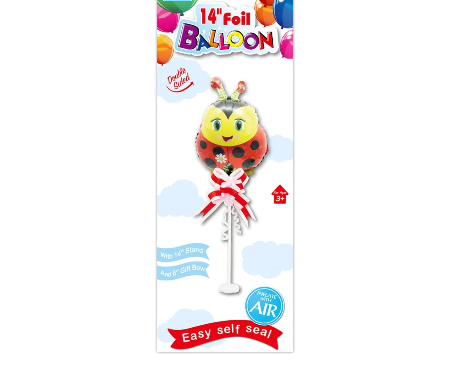 14'' FOIL BALLOON LADYBUG ON STAND reg $1.99