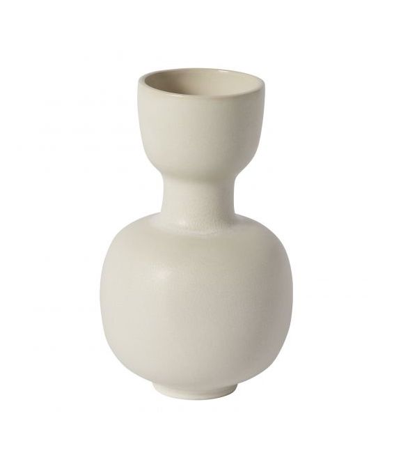 11.5”H X 7” IVORY CERAMIC COMMON VASE (AD)