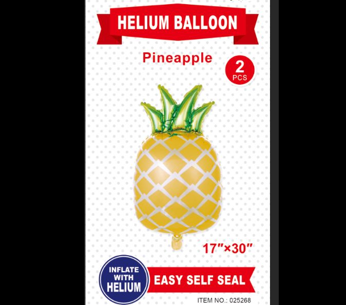 2 PCS HELIUM BALLOONS PINEAPPLE