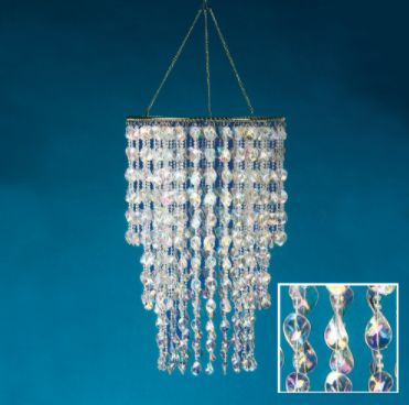 ACRYLIC CHANDELIER 10'' X 16''H