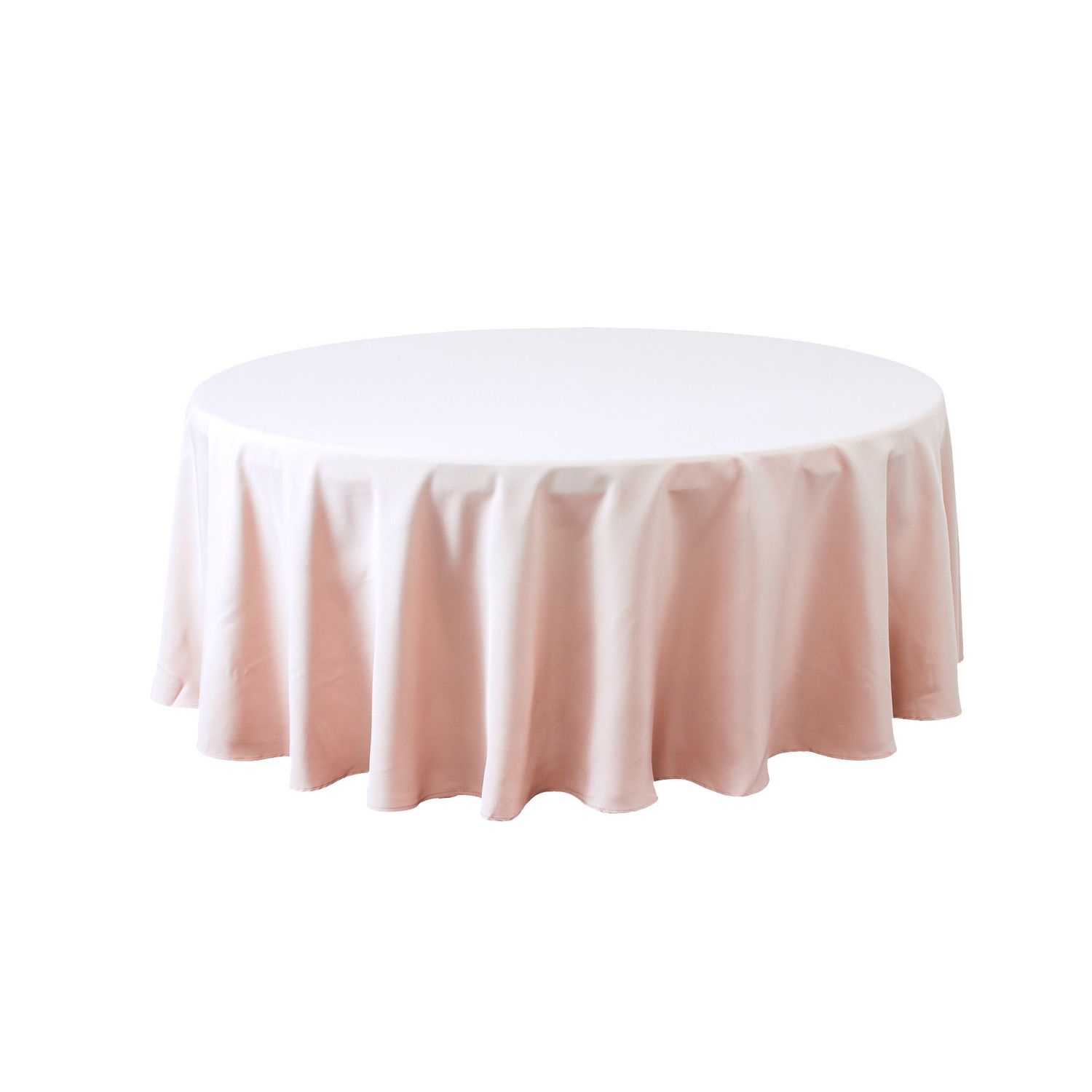 90'' BLUSH ROUND POLYESTER TABLECOVER, reg $17.99
