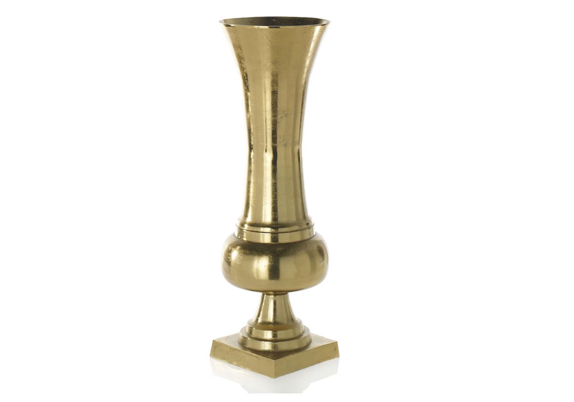 32.25"h x 10.25 GOLD METAL MAJESTY VASE