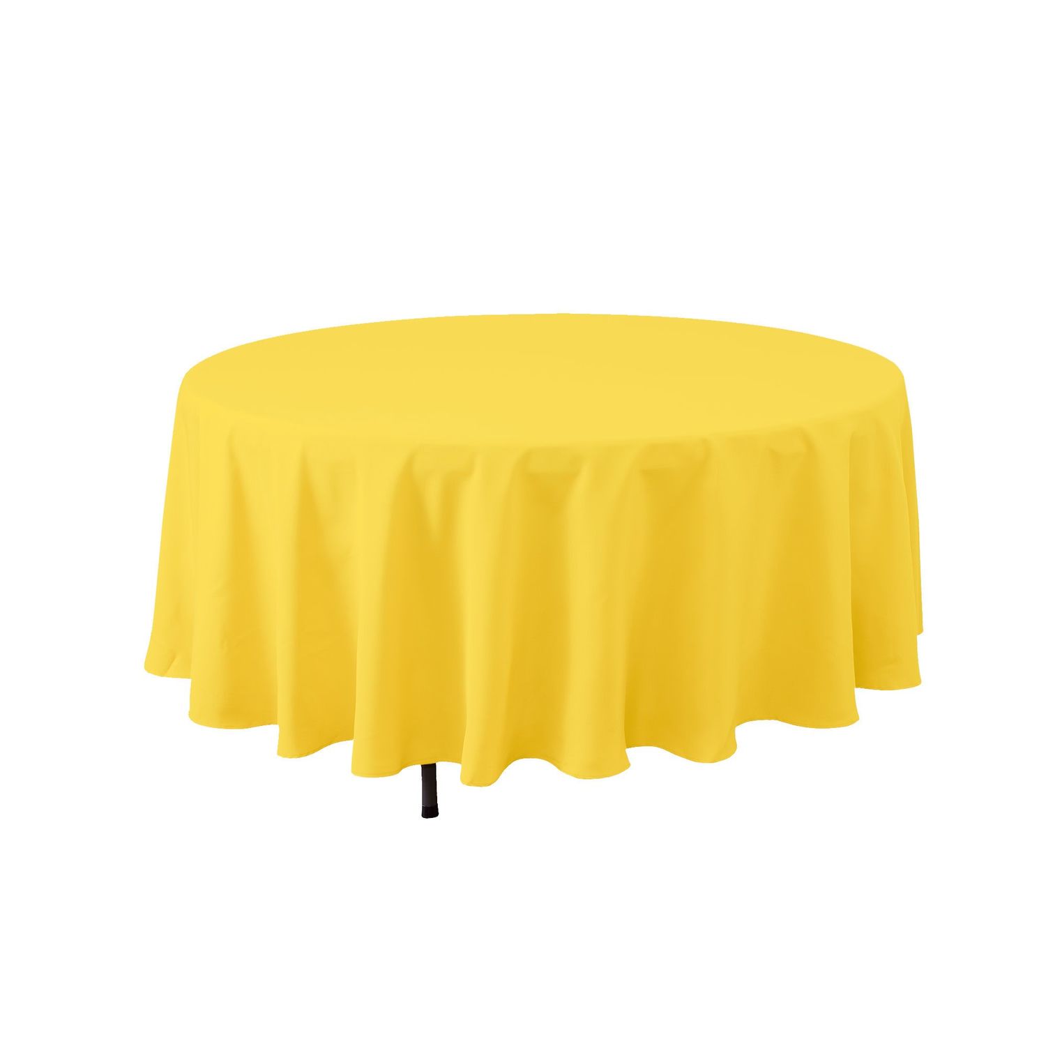 YELLOW ROUND POLYESTER TABLE COVER 108" reg $19.99