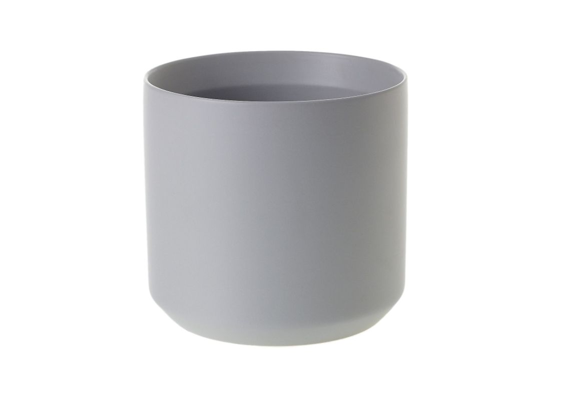 6.75"H X 7.5" GREY KENDALL POT COLLECTION (AD)