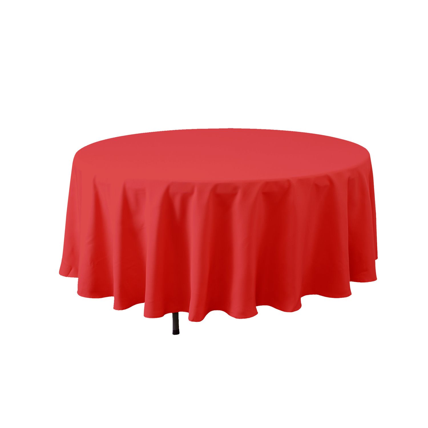 90'' RED ROUND POLYESTER TABLECOVER reg $17.99