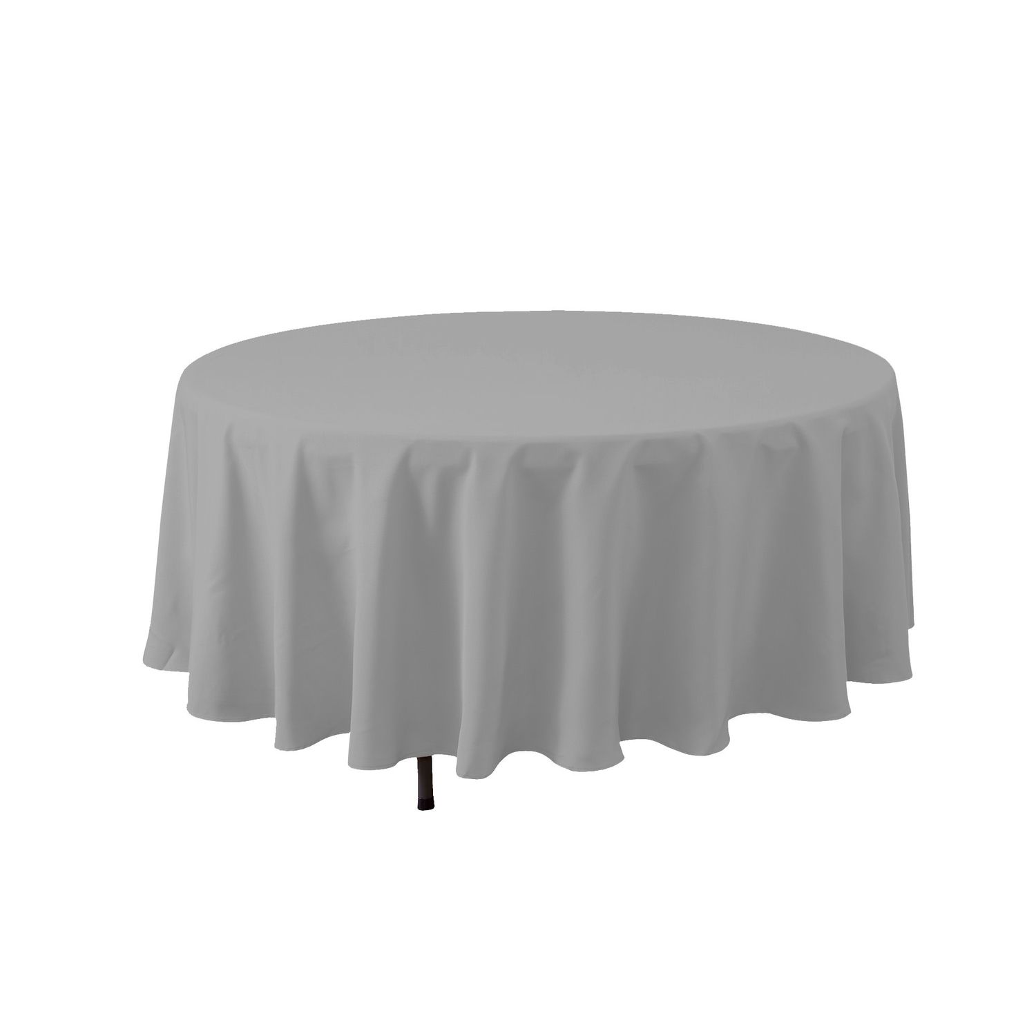 90''SILVER  ROUND POLYESTER TABLECOVER reg $17.99