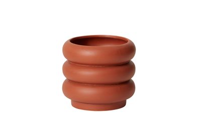 4” X 4” TERRACOTTA CERAMIC MOTLEY POT (AD)