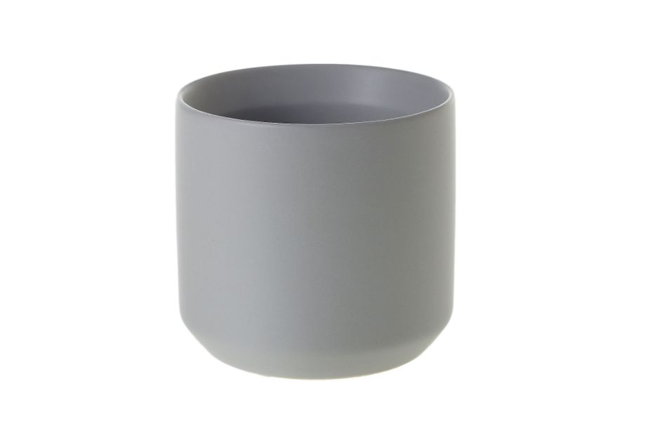 4.5”H X 4.75” GREY KENDALL POT COLLECTION (AD)
