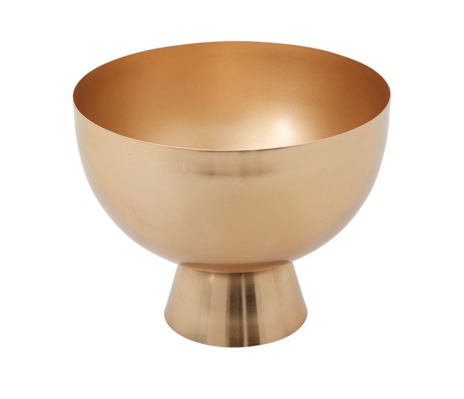 6.25”H X 8” COMPOTE GOLDEN LOVE COLLECTION METAL  (AD)