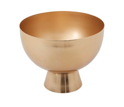 6.25”H X 8” COMPOTE GOLDEN LOVE COLLECTION METAL  (AD)