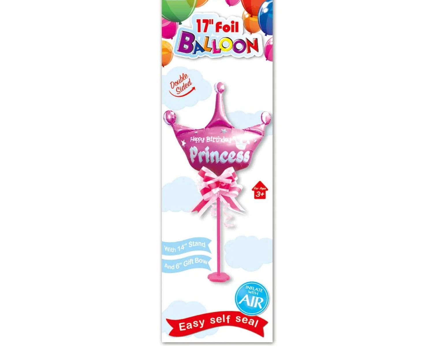 14'' FOIL BALLOON HAPPY BIRTHDAY PRINCESS ON STAND reg $1.99