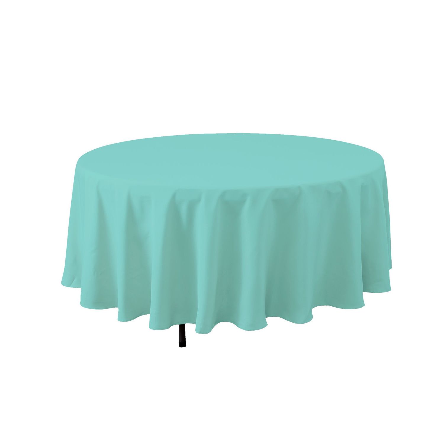 90'' ROUND AQUA POLYESTER TABLECOVER, reg $17.99