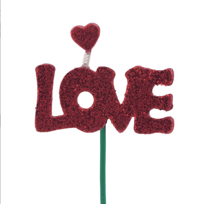 "LOVE" 3.5 X 20'' STICK, RED