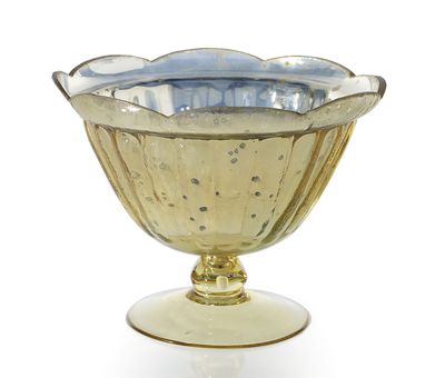 5.75”H X 8”D GOLD CARRAWAY COMPOTE (AD)