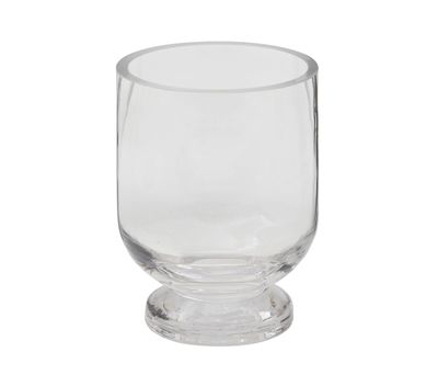 5.25”H X 3.75” GLASS HOLLIS PEDESTAL VASE