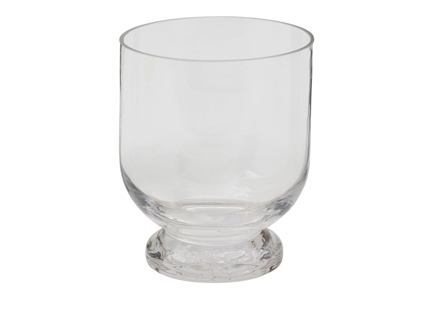 6.75”H X 5.25” GLASS HOLLIS PEDESTAL VASE