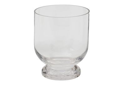 6.75”H X 5.25” GLASS HOLLIS PEDESTAL VASE
