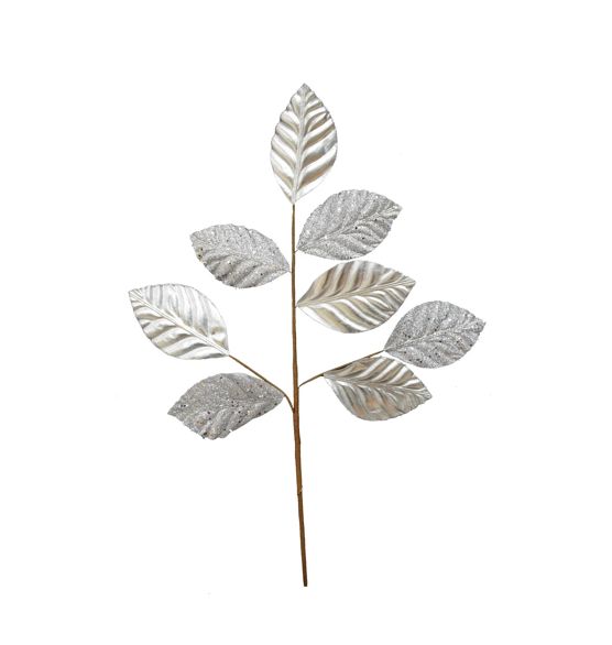 SILVER GLITTER METALLIC LEAF SPRAY, reg $3.99 30% off