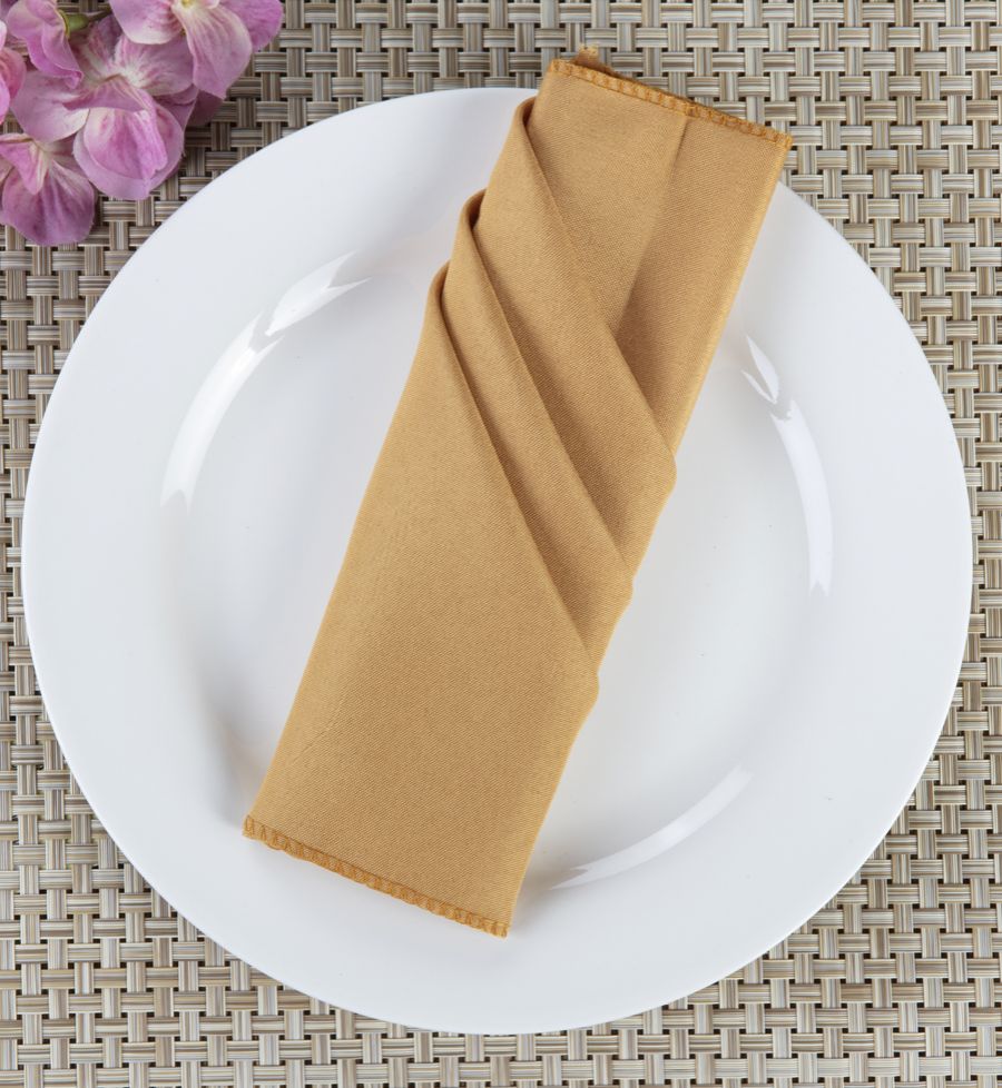18'' GOLD FABRIC NAPKIN