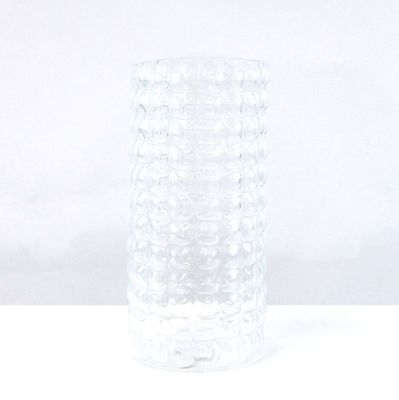 9.5”H X 4.35” BUBBLE GLASS CYLINDER VASE