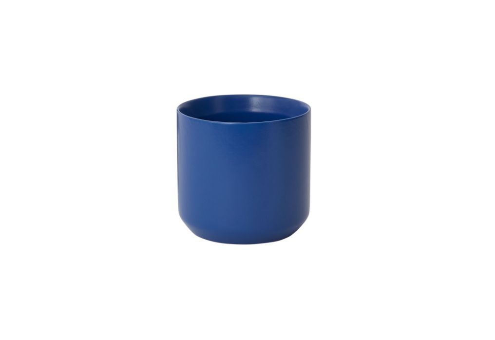 4.5”H X 4.75” BLUE CERAMIC KENDALL POT/VASE