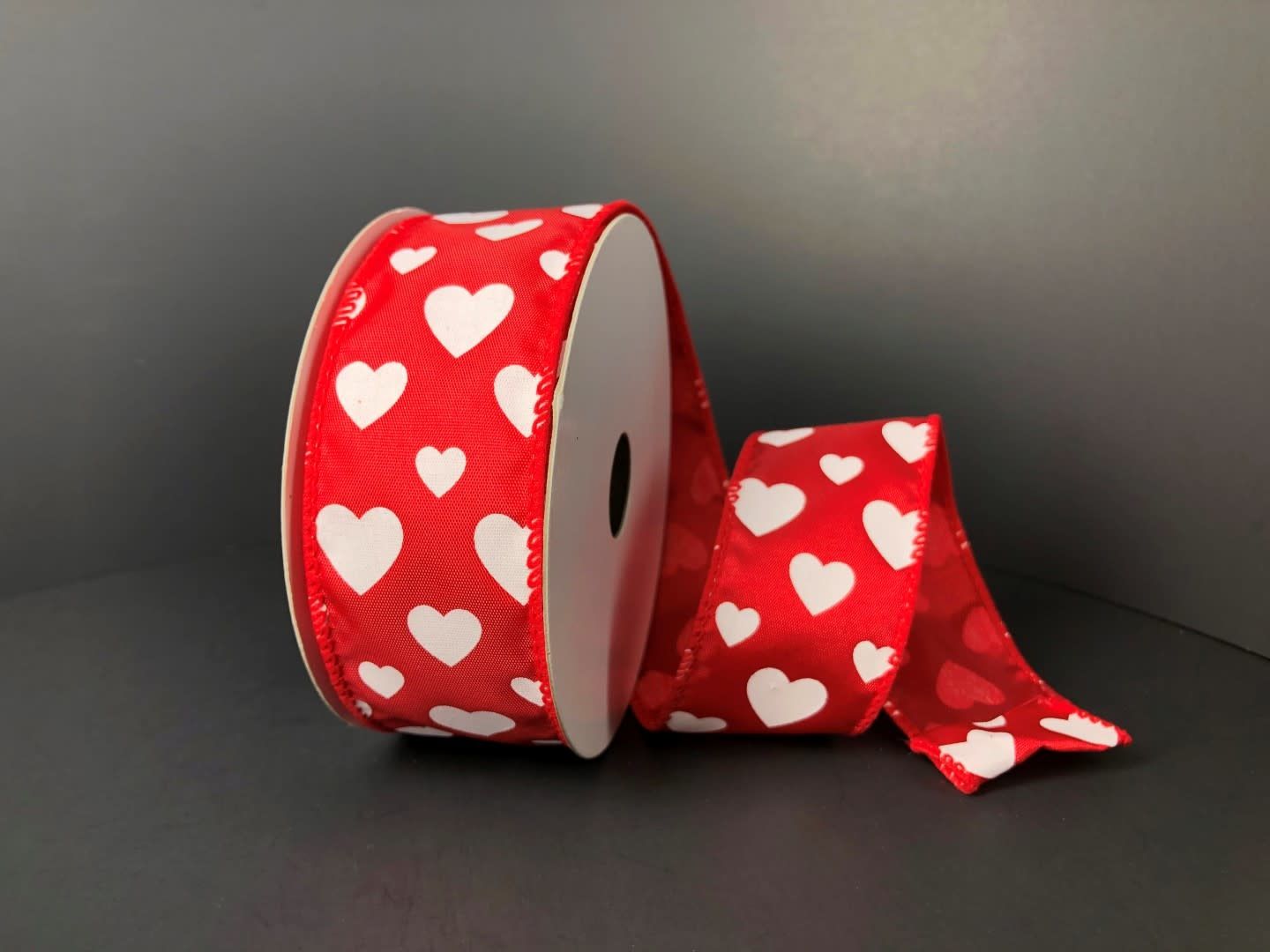 RED STN/WHT HEARTS, 1.5"X10Y, REG $6.99