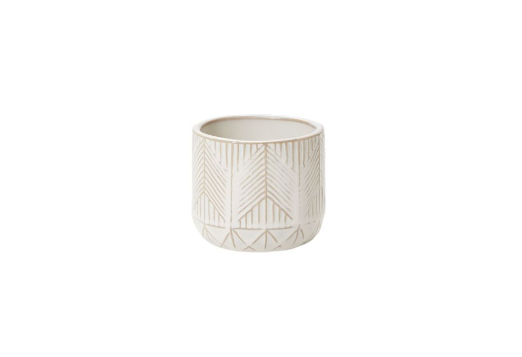 3.25” X 3.25” WHITE CERAMIC WHITCOMB POT