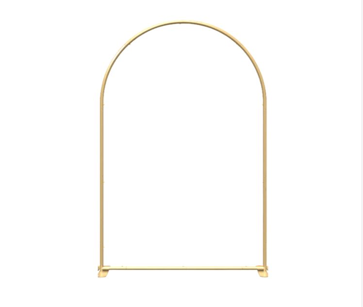 90"h x 60"w GOLD OVAL METAL ARCH BACKDROP STAND