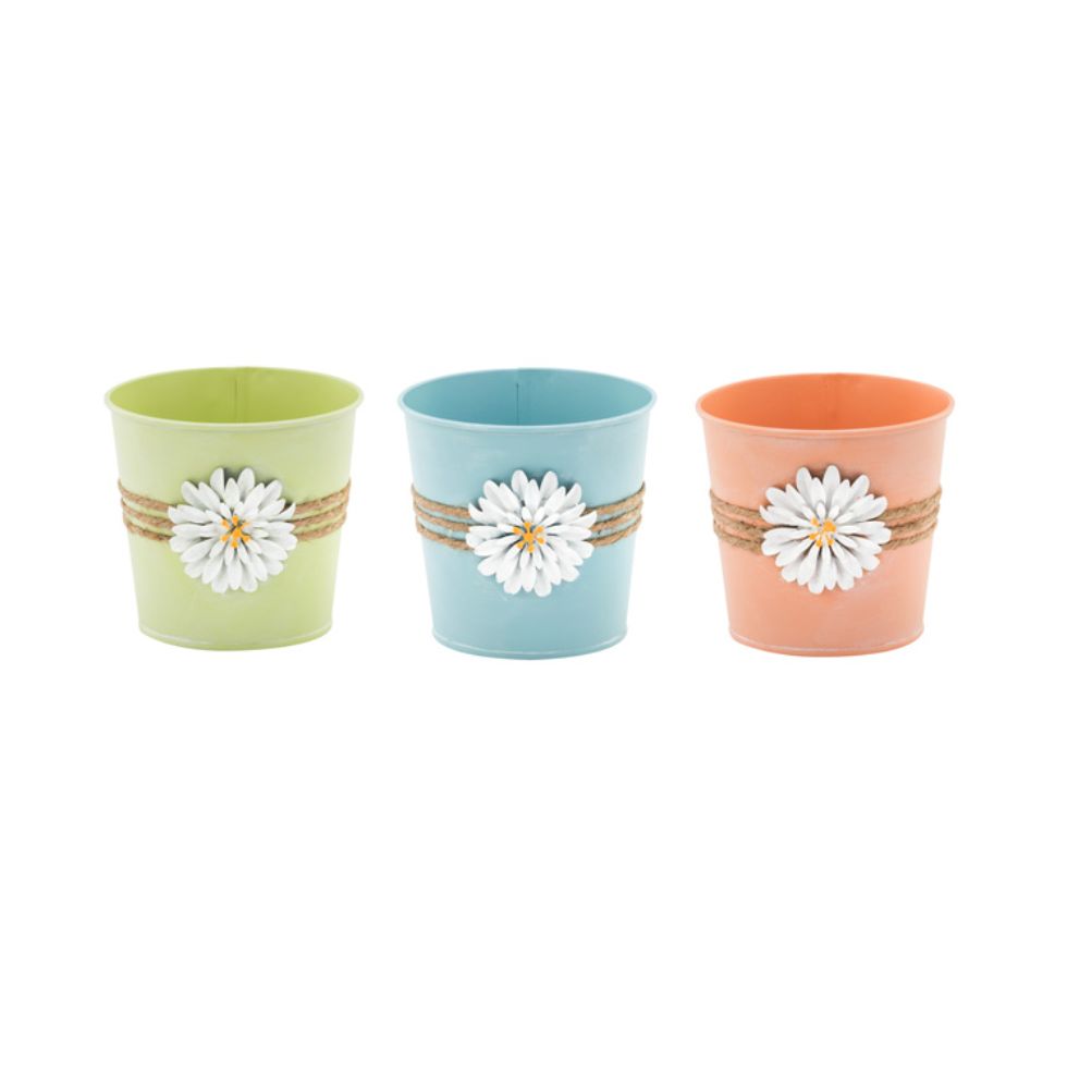 5" METAL FLOWER PLANTER REG $5.99