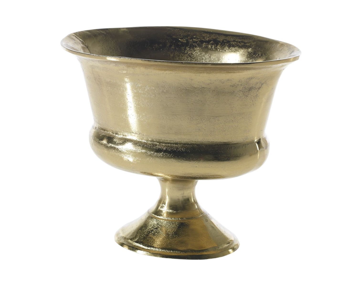 10.5”H X 12.75” X 9.25”  GOLD PRESTIGE METAL URN (AD)