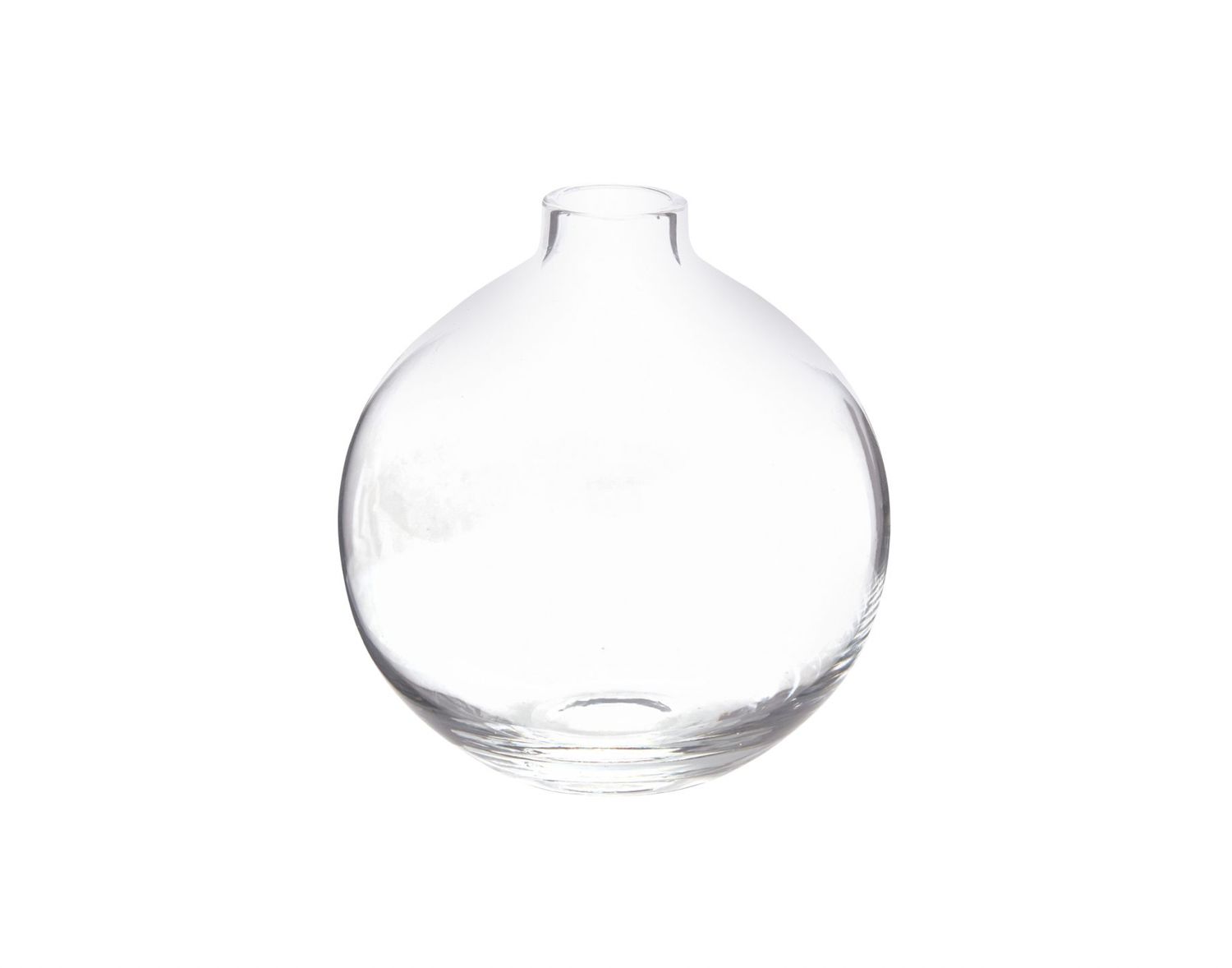 5.75”H X 5” GLASS CHIM BUDVASE