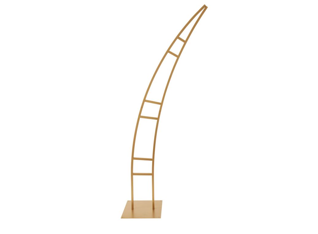 93.5”H X 37.375” X 1” GOLD METAL ARPEGGIO STAND