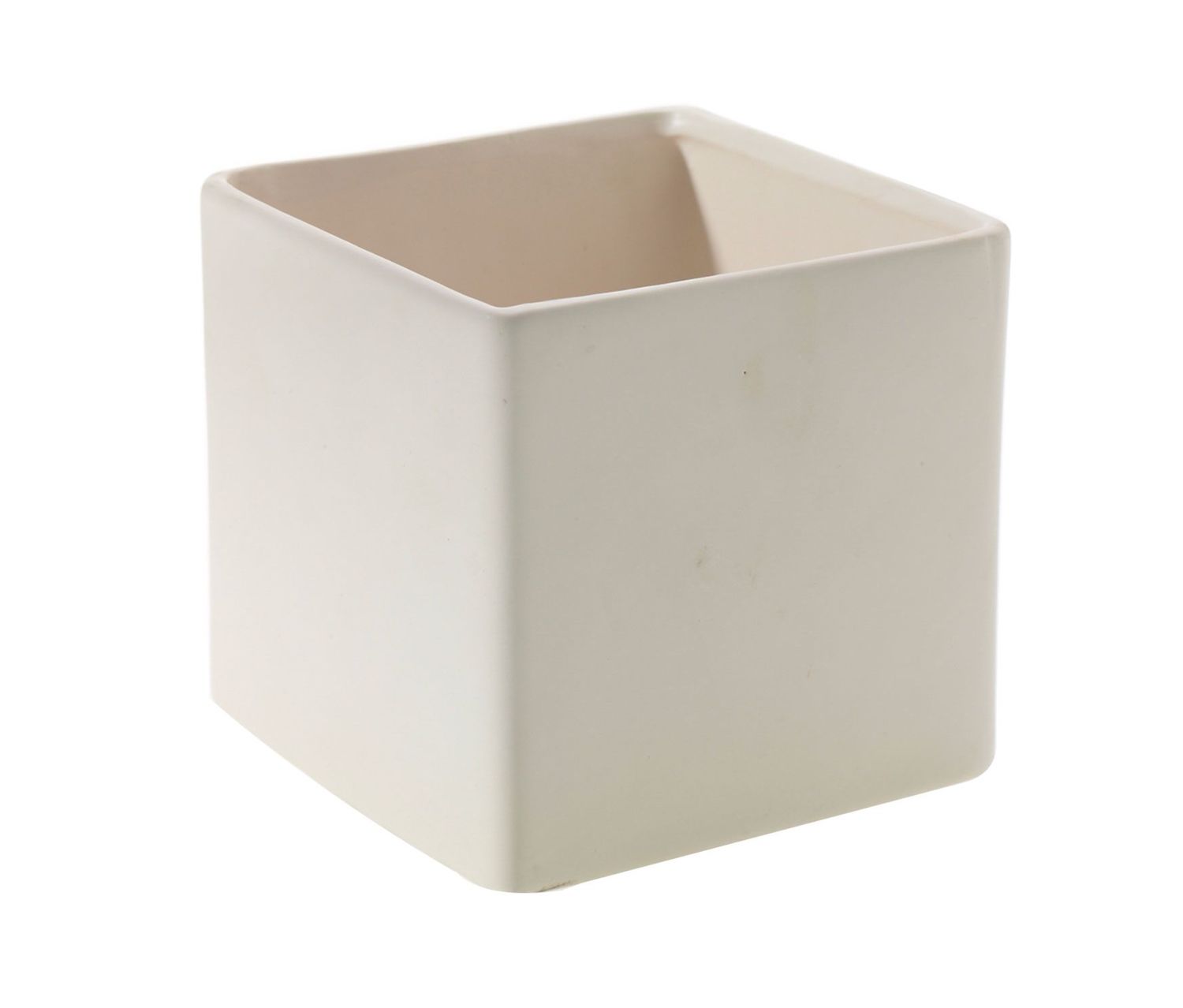 6.25” X 6.25” X 6.25” MATTE WHITE URBAN SQUARE (AD)