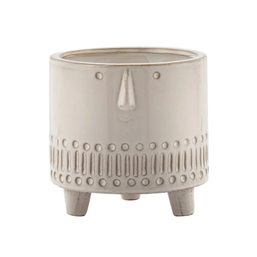 6"H X 5" CERAMIC LARGE FACE PLANTER, reg $19.99