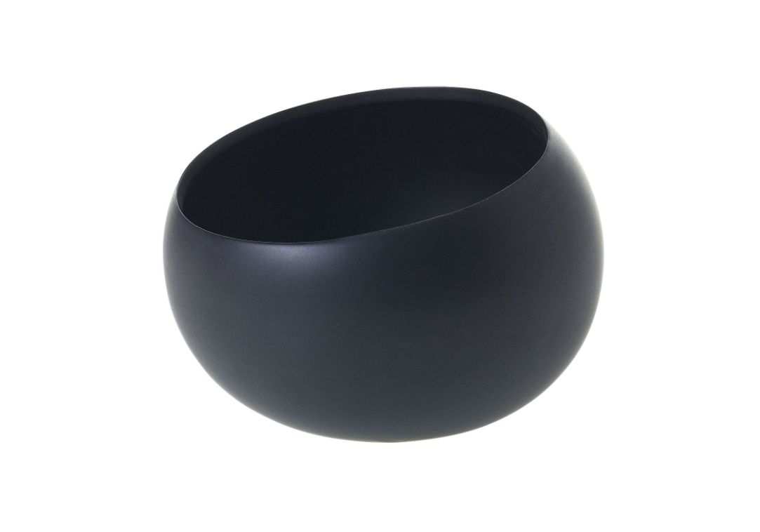 7.5"x 5.25”H BLACK Simply Collection ANGLED BOWL (AD)