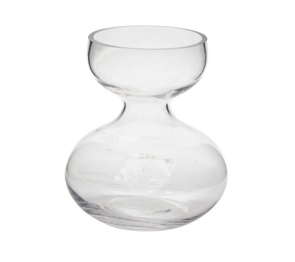50% off was $20 now $10.00, 8”H X 6.75” ASHBY HOUR GLASS BUDVASE
