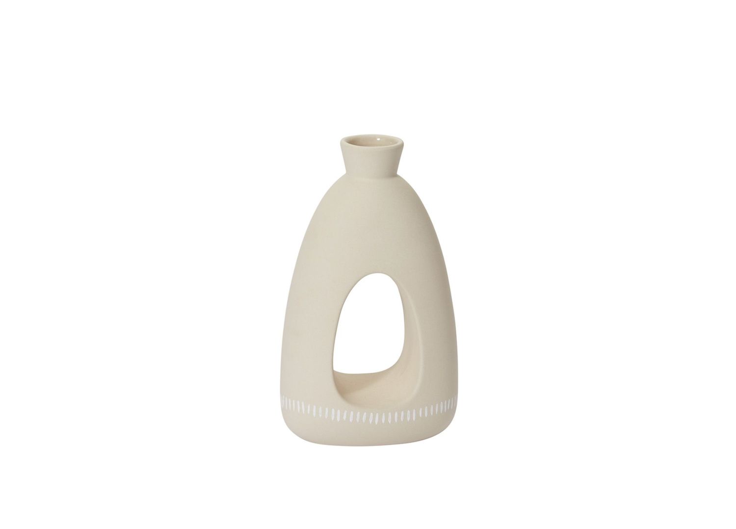 8”H X 4.5” X 3” IVORY CERAMIC TOVA BUDVASE 50% off was $17 now $8.50.
