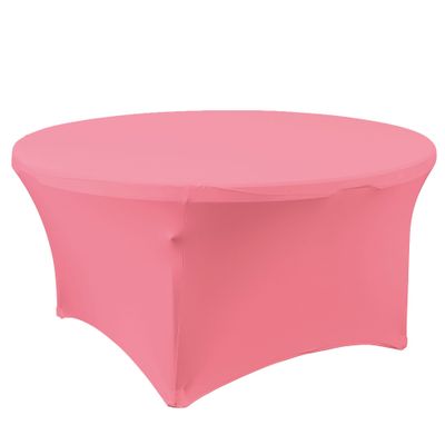 60'' ROUND PINK SPANDEX TABLE COVER, reg $19.99