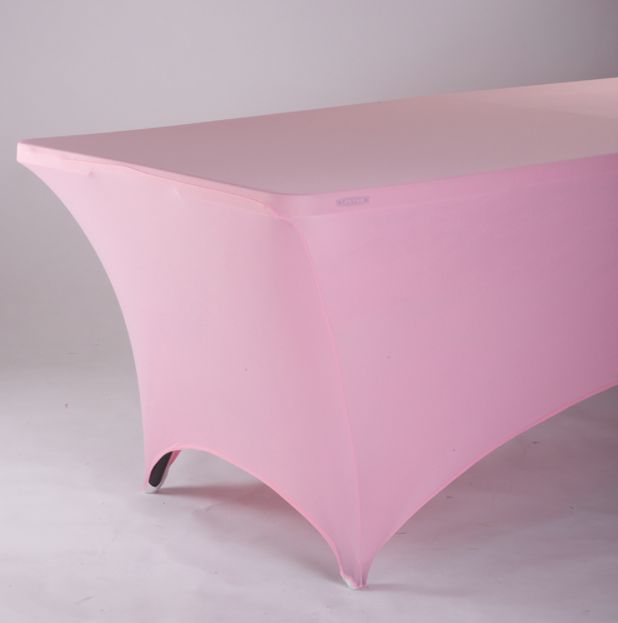 6 Ft PINK SPANDEX RECTANGLE TABLE COVER