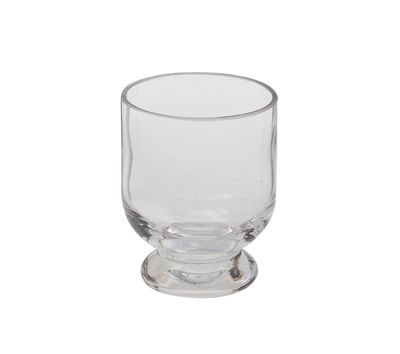 3.5”H X 2.5” GLASS HOLLIS PEDESTAL VASE