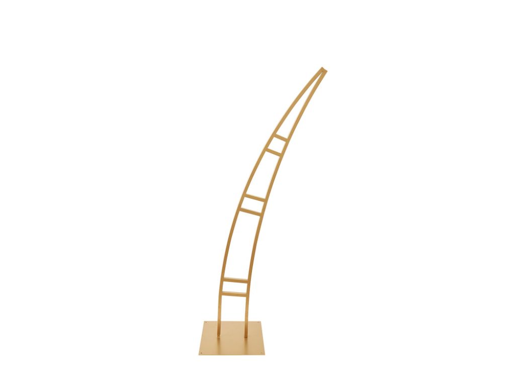 76.75”H X 33.5” X 1” GOLD METAL ARPEGGIO STAND