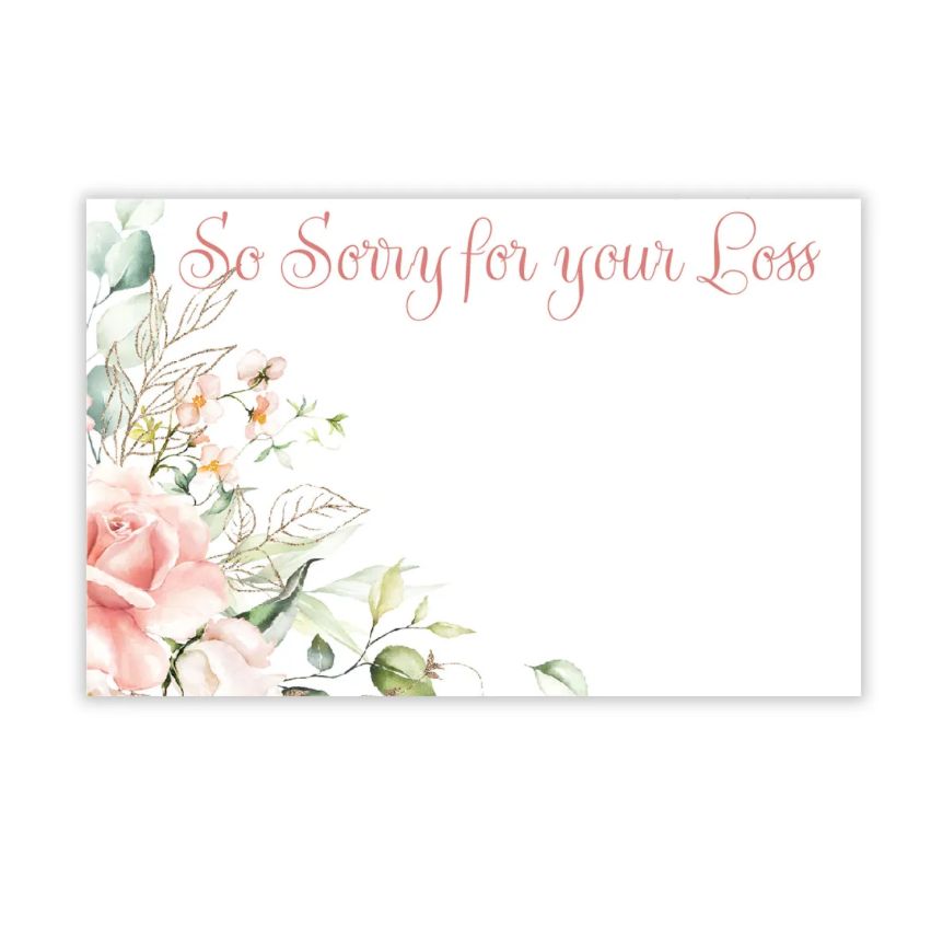 "SO SORRY FOR YOUR LOSS" CAPRI CARD