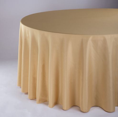 120" CHAMPAGNE ROUND CHAMPAGNE TABLECLOTH nd