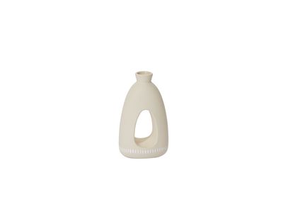 6”H X 3.25” X 2” IVORY CERAMIC TOVA BUDVASE 50% off was $10.50 now $5.25