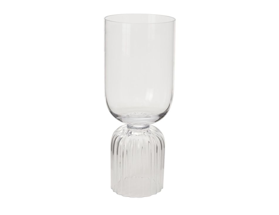 21.75”h x 8.5” GLASS VIVACE VASE REVERSIBLE