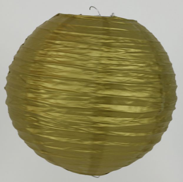 12" GOLD ROUND PAPER LANTERN