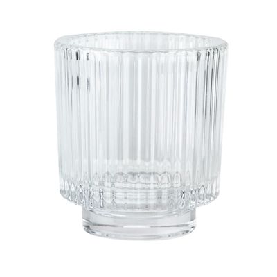 4”H X 3.75” CLEAR GLASS TEALIGHT VOTIVE CANDLE HOLDER