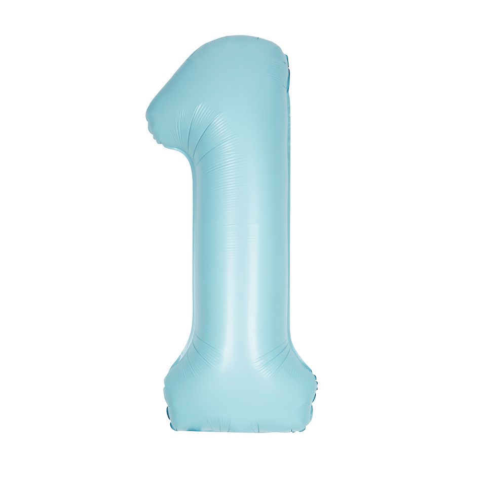 34" MATTE BLUE FOIL BALLOON NUMBER- 1