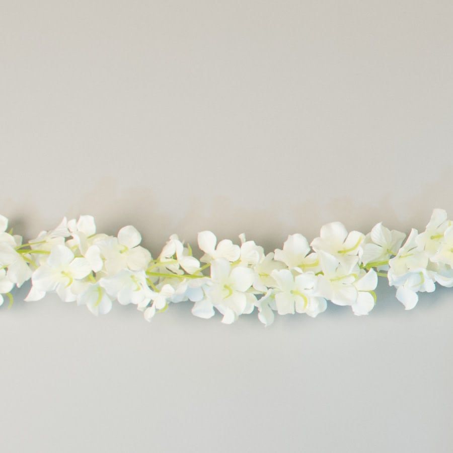 80" WHITE HYDRANGEA FLOWER GARLAND