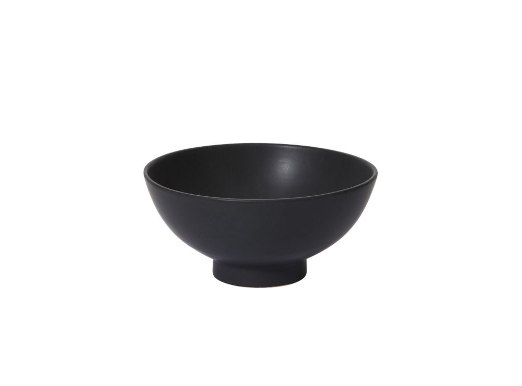 5.75”H X 12” BLACK CERAMIC COMPOTE FORTIS BOWL